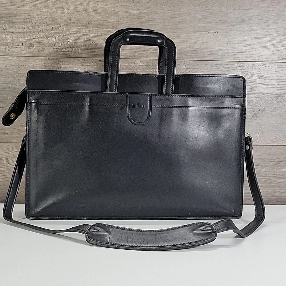 Vintage Hartmann Black Leather Briefcase